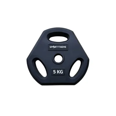Produktbild von Sport-Thieme Hantelscheibe "PU" für Pumpset, Schwarz, 5 kg