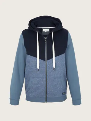 Produktbild von TOM TAILOR COLORBLOCK ZIPPER JACKET Herren Sweatjacke