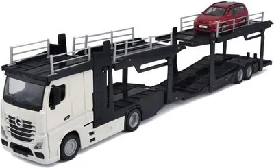 Produktbild von Bburago 1/43 Street Fire Tow Mercedes Benz Actros With Volkswagen Polo Gti Mark 5 18-31458 Auto Silber  Silber One Size