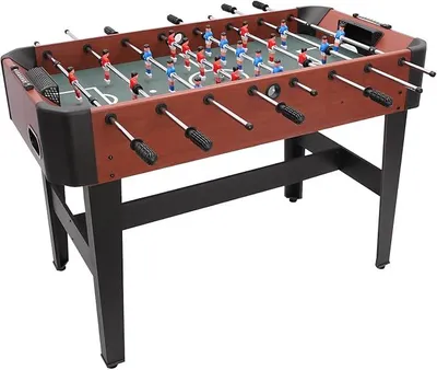Imagen del producto de Mesa de futbolín, mesa de juegos multifuncional 4 en 1 para niños y adultos, con 8 paletas, dimensiones: 120 x 61 x 81 cm