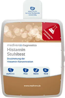 Produktbild von medivere diagnostics Histamin Stuhltest - Laborchemische Analyse zur Bestimmung der Histamin-Konzentration