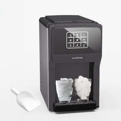 Zdjęcie produktu dla Kostkarka do lodu Klarstein ArcticBlend 3w1 - 20 kg/24 h, lód gałkowy i kruszony, dozownik wody, 6-litrowy zbiornik na wodę, stal nierdzewna, kostkarka do lodu, kostkarka do lodu, ciemnoszary