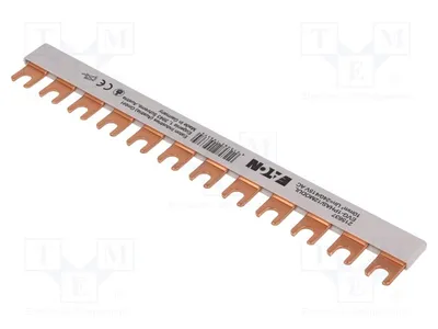 Image de 1 x Barre de connexion, type pôle : 1, Tension nominale : 240/415 V, Section : 10 mm², Courant nominal : 63 A, Protection : 1 phase, 12 modules