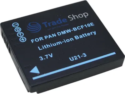 Produktbild von Trade-Shop Kamera Li-Ion Akku 3,7V 1200mAh ersetzt Panasonic DMW-BCF10 DMW-BCF10E CGA-S/106C DMW-BCF-10 DMW-BCF-10E