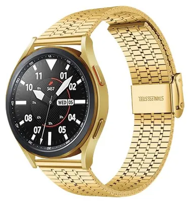 Produktbild von By Qubix Edelstahlarmband - Gold - passend für Huawei Watch GT 6 / GT 6 pro - 46 mm