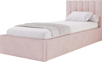 Produktbild von Moebelpaket Bett 120x200 cm , Bett Azurro SO4, Polsterbett mit Stauraum, Modern Einzelbett mit Einem Metallrahmen Rosen