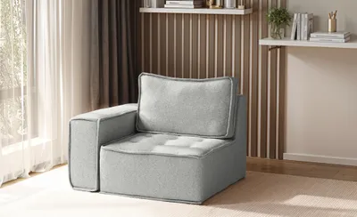 Produktbild von Sessel SANDE 1-Sitzer Modul Stoff Alpine Hellgrau Seite Links