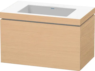 Produktbild von Duravit L-Cube c-bonded Set wandhängend, 1 Auszug, ohne Überlauf, ohne Hahnloch, 800x500x480mm, LC6917N3030