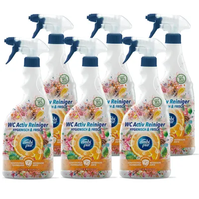 Produktbild von Ambi Pur WC Aktiv Reiniger Spray Citrus & Waterlilly 750ml (6er Pack)
