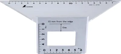 Produktbild von Shinwa 12568 3-D-Anschlag-Gehrungswinkel 45°/90° by FAMEX (62114) Anschlagwinkel Winkelmesser - aus Aluminium