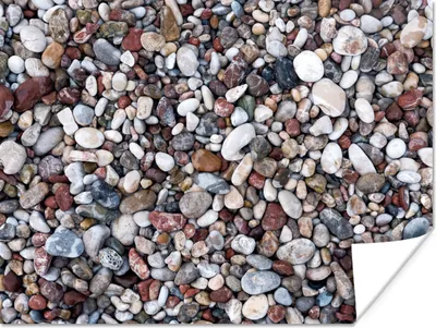 Produktbild von MuchoWow® Poster Naturstein - Schotter - Steine 120x90 cm - Wandbild