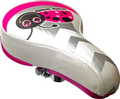 Produktbild von Kindersattel 20-24 Zoll Pink-Weiss mit Motiv 230x155 mm inkl. Sattelkloben