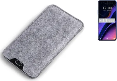 Produktbild von K-S-Trade Filz Handyhülle kompatibel mit Doogee X95 Schutzhülle Filztasche Filz Tasche Case Sleeve Handy Hülle Filzhülle grau