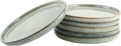 Produktbild von "OTIX Frühstücksteller Geschirr-Set 6 Personen Dessertteller 21cm Steingut BEECH"