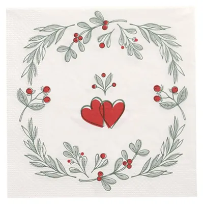 Produktbild von PAPSTAR Servietten 1/4-Falz, 33x33 cm, "Berries", 3-lagig | Folie (20 Stück)