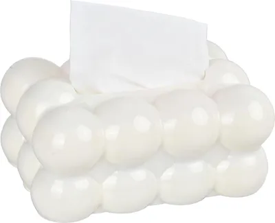 Produktbild von Weiße, wolkenförmige Taschentuchbox, blasenförmige Taschentuchbox, kreativer Taschentuchhalter für Zuhause, Büro und Badezimmer mit modernem, leicht m und elegantem Design