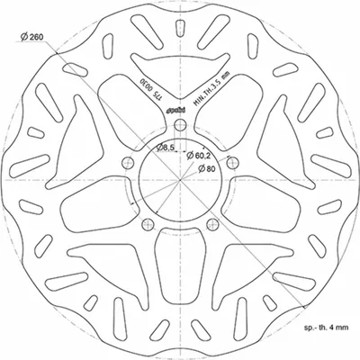 Produktbild von POLINI Bremsscheibe D.260 für APRILIA SCARABEO 125
