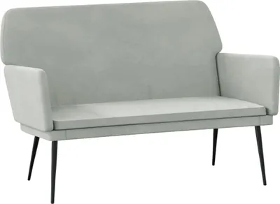 Obrázok produktu pre vidaXL Lavica svetlosivá 108x79x79 cm Velvet