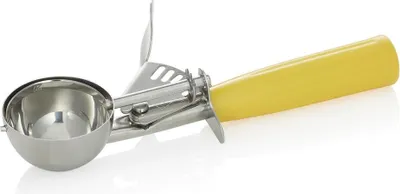 Produktbild von Portionierer, 21 cm,Ø 5,5 cm, gelber Griff, Chromnickelstahl 18/8/Polypropylen