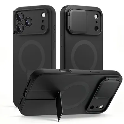 Image de Coque de protection pour iPhone 18 Pro Max / 17 Pro Max, avec protection d'objectif pour appareil photo, Tech-Protect Polyamide Aura, noire, compatible MagSafe
