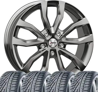 Produktbild von 4 Winter Kompletträder Uteca 8x18 ET 45 5x112 Titansilber mit 225/40 R18 92V Continental WinterContact™ TS 870 P XL FR für Mini Clubman