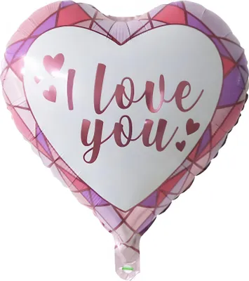 Immagine prodotto di Palloncino in foil Herz 45 cm, ti amo rosa weiß