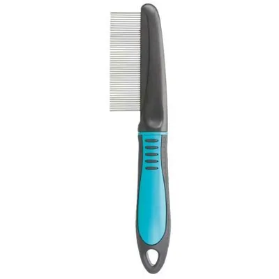 Obrázek produktu pro Trixie Plastový hřeben jemný s protiskluzovou rukojetí 22 cm