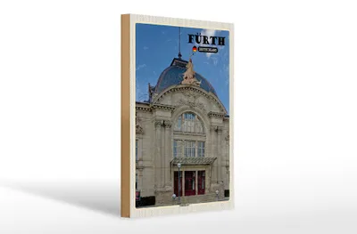 Produktbild von Holzschild Städte Fürth Stadttheater Architektur 20x30cm