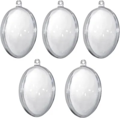 Image de Oeuf acrylique 6cm 5 pièces 1 paquet