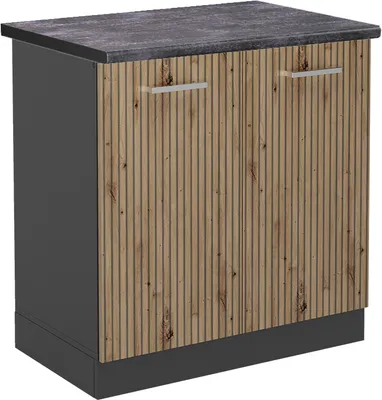 Produktbild von Spülenunterschrank Vicco R-Line Artisan-Eiche 80 cm , AP Anthrazit, Model 49079