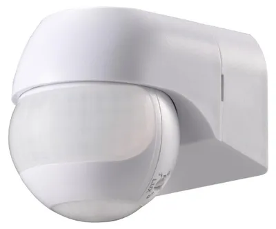 Produktbild von Alcapower Infrarot-Bewegungssensor 180°/360° IP44, max. 800W, Wand- oder Deckenmontage, 80x68x56mm.