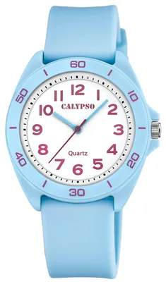 Produktbild von Calypso Jugend Analog Uhr Fashion Silikon Armbanduhr hellblau UK5833/4