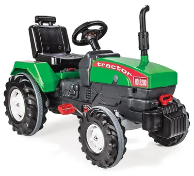 Obrázek produktu pro Dětský traktor Pilsan Super 07294, zelený, s vzduchovou houkačkou a tažným zařízením, od 3 let