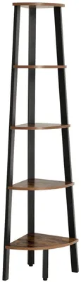 Obrázok produktu pre Rohový regál TAYLOR 5 políc 159x34 cm, rustikálne hnedý
