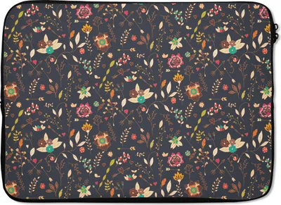 Produktbild von MuchoWow® Laptop Hülle 14 ZollMuster - Sommer - Blumen Laptoptasche - Laptoptasche - Stoßsicher - Schutzhaube
