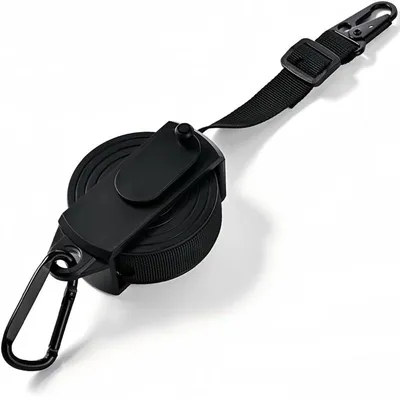 Tragbares einziehbares Wäscheseil, schwarz, 107 mm Länge