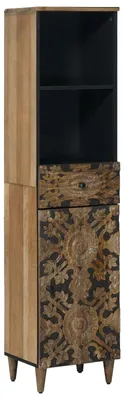 Image de Armoire de salle de bain avec tiroir Marron 38 x 33,5 x 160 cm