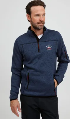 Produktbild von FQ1924 FQBirk Herren Fleecepullover Sweatpullover Troyer mit Stehkragen