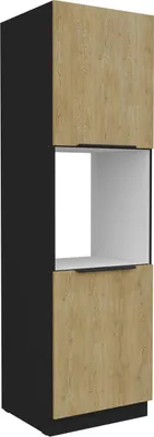Produktbild von Backofenumbauschrank Cremona schwarz 60 DP-210 2F
