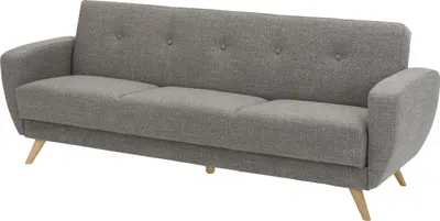 Produktbild von Max Winzer Sofa 3-Sitzer mit Bettfunktion Jerry - Flachgewebe grau - Maße: 230 x 82 x 85 cm