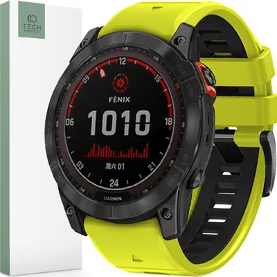Produktbild von Tech-Protect Iconband Pro Garmin Fenix 3 / 5X / 3Hr / 5X Plus / 6X / 6X Pro / 7X Lime/Schwarz