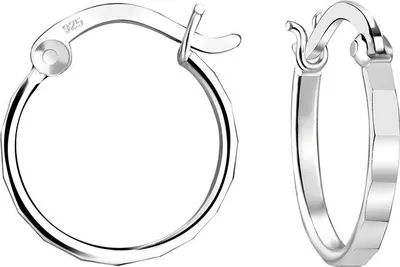 Produktbild von Kleine Creolen Silber 925 Ohrringe mit französischem Verschluss 14 mm