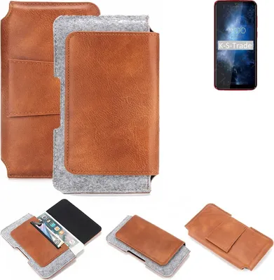 Produktbild von K-S-Trade Handyhülle Schutzhülle kompatibel mit BQ Mobile BQ-6061L Slim Gürteltasche Holster Gürtel Tasche Smartphone Tasche Handy Hülle Polyurethan+