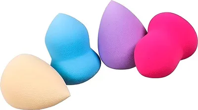 Produktbild von Lipa Beauty Blender 4 Stücke - Makeup Ei - Makeup Schwamm set - 4 Blender - Latexfrei - Geruchsfrei - Geeignet für jeden Hauttyp