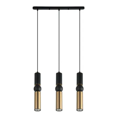 Zdjęcie produktu dla Lampa wisząca brąz antyczny Isidora czarna 3xGU10x25W metal wym:111x51x10cm IP20 Italux