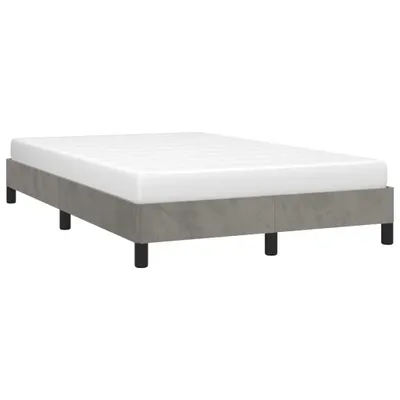 Produktbild von "Winterschlussverkauf "Bettgestell - CLORIS - Doppelbett - Robust und langlebig - ohne Matratze Hellgrau 120x200 cm - Einfache Montage -  Samt - DEMöbel6229441