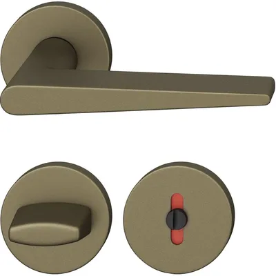 Produktbild von FSB Drückergarnitur 12 1005 ASL auf Rosette WC - Aluminium mittelbronzefarbig