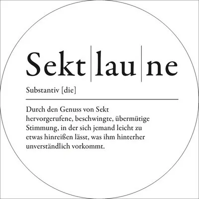 Produktbild von Glasbild Sektlaune Definition Ø 20 cm