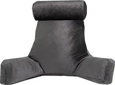 Image de Coussin de lecture déhoussable en velours BANANAIR 80x50x70 cm gris
