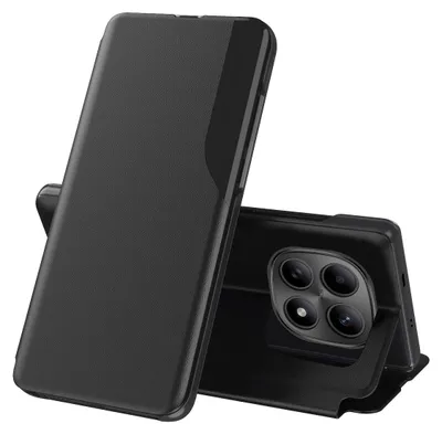 Produktbild von Hülle für Xiaomi Redmi Note 15 5G/4G, Flip Stand Cover Kunstleder Schutzhülle Schwarz